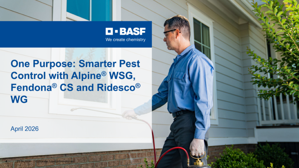 Three Solutions, One Purpose: Smarter Pest Control with Alpine WSG, Fendona CS and Ridesco WG. 